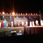 Artificial stage made at college ground during gathering 2020