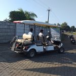 Battery operated vehicle for transport of patients