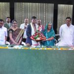 Felicitation of chief guest by Sarchitnis madam