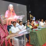 Hon. Sarchitnis Mam addressing the students and staff during annual gathering 2018
