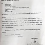 Recognition of your Institute as Adverse Drug Reactions Monitoring Centre(AMC) under PvPI.