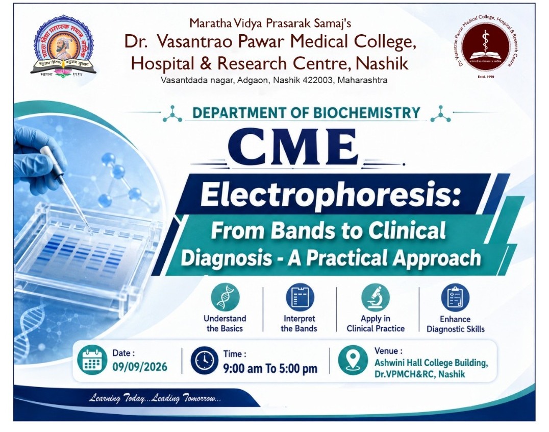Department of Biochemistry Organizes CME on Electrophoresis: From Bands to Clinical Diagnosis